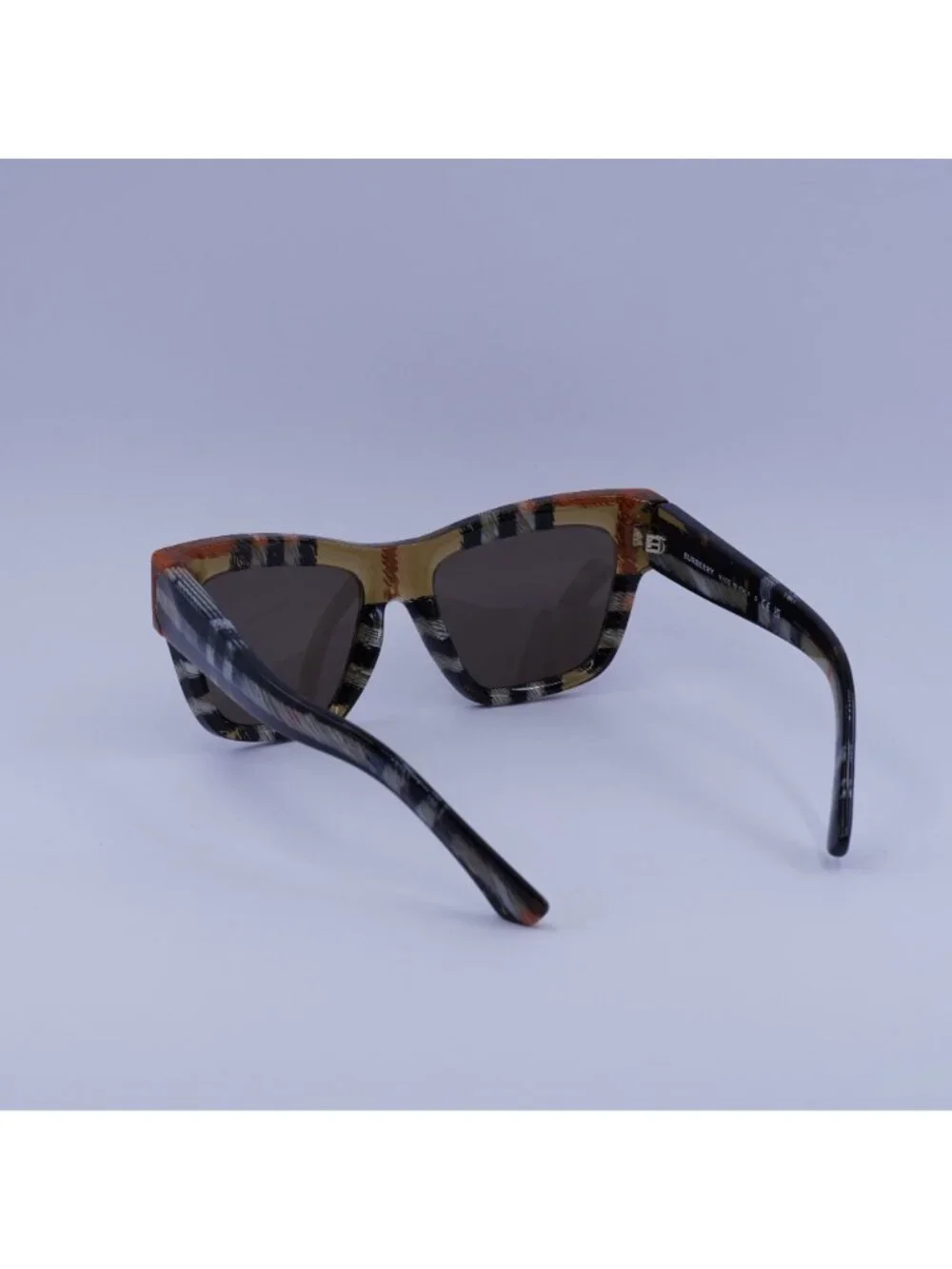 Burberry BE4449 4146/73 Square Sunglasses Check Sand Frame, Grey Lenses